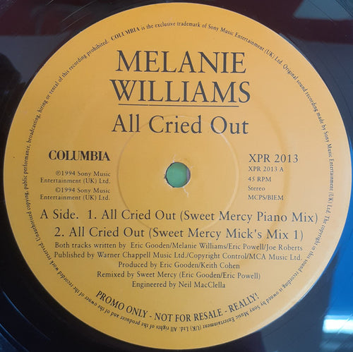 Melanie Williams : All Cried Out (12