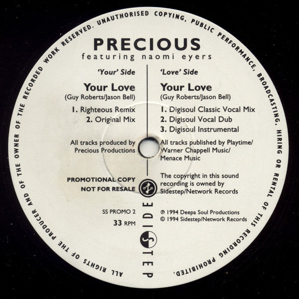 Precious (6) Featuring Naomi Eyers : Your Love (12