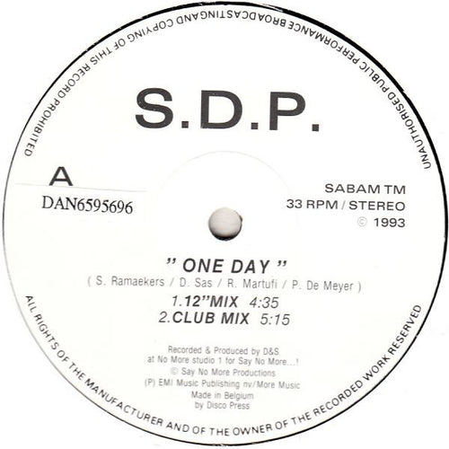 S.D.P.* : One Day (12